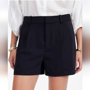 Madewell Easy Pleated Trouser Shorts in Crepe -